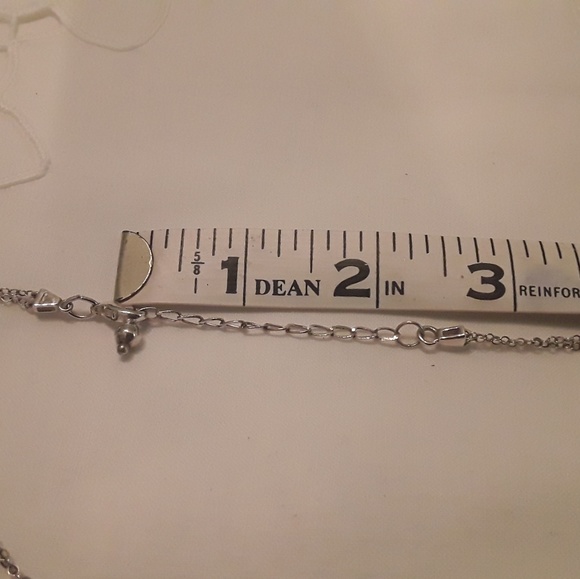 STERLING 925 DOUBLE CHAIN WITH/MOP SLIDE NECKLACE - Picture 5 of 8